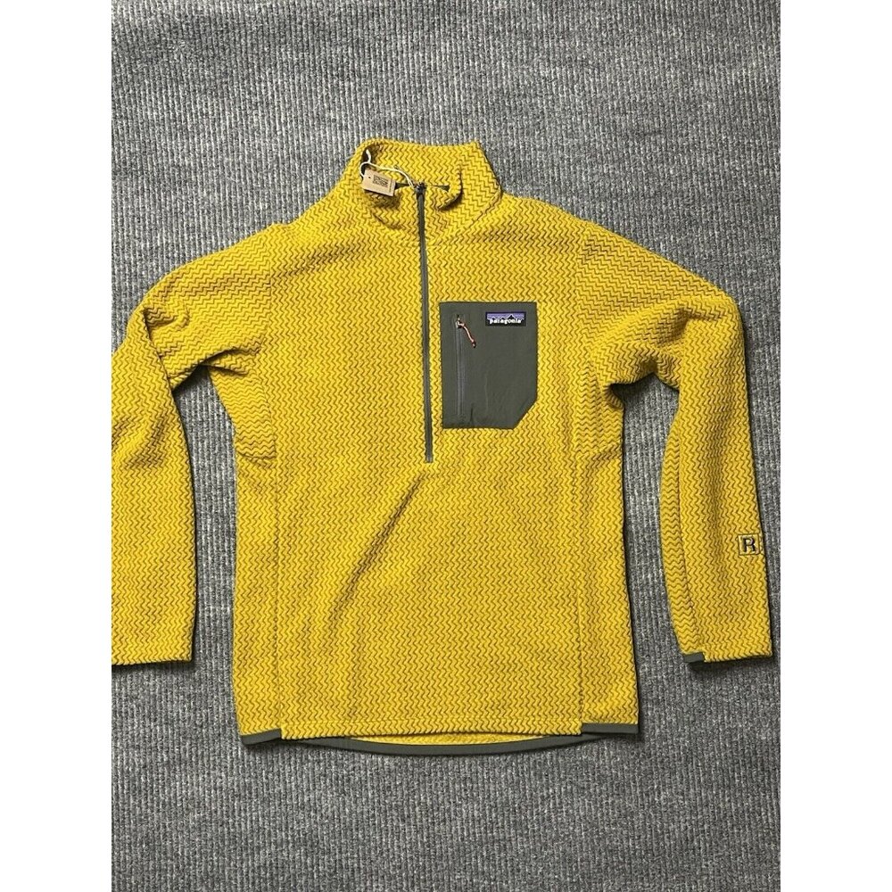 Patagonia Pullover Men's small R1 Air Zip Neck Cosmic Gold NWT Hike Light